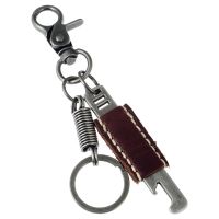 Punk Genuine Leather Keychain Mens Cowhide Car Key Chains Accessories Creative Gift Wholesale