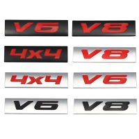 Cars Car Sticker V6 V8 4X4 Rear Emblem Badge Metal Decals Tail Trunk Sticker for BMW Honda Volvo Chevrolet Skoda Ford Opel Lada Buick