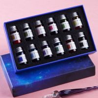 【CW】 12 Colors Calligraphy Ink Constellation Gold Glass Dip Inks Writing