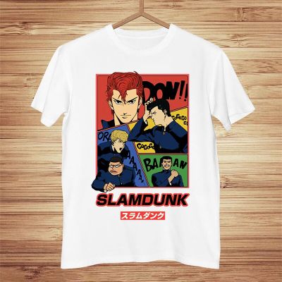 ข้อเสนอพิเศษ tshirt เสื้อยืดแขนสั้น พิมพ์ลายการ์ตูน Slam Dunk สไตล์วินเทจ สําหรับผู้ชาย(S-5XL)S-5XL