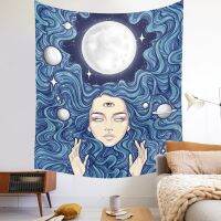 Tarot Tapestry Boho Tapijt Muur Opknoping Maan Fase Magic Hand Wandtapijten Slaapkamer Decor Sprei Cover Zon Maan Wall Decor