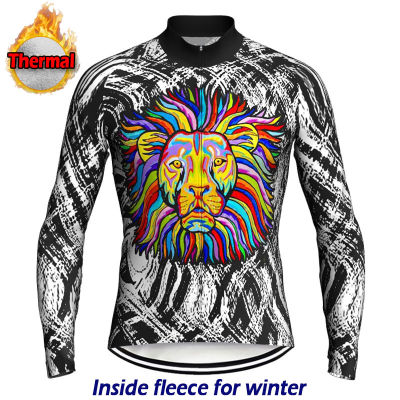 Outdoors Winter Thermal Fleece Long Sleeve Cycling Jersey Riding Bike MTB Jacket Mountain Racing Bicycle Warm Unique design Tops