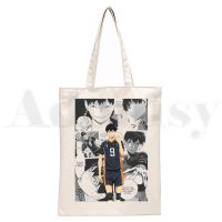 Haikyuu Oya Oya Oya Canvas Bag Women Girls Simple Large Nekoma Japanese Manga Handbag Kuroo Shoulder Bag Tote Bookbag