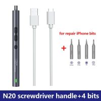 N20 handle 4 bits Electric Screwdriver For Repair Xiaomi Mobile Cell Phone Precision Screwdriver Tools Rechargeable Driver Set Mini Screwdrivers