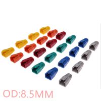 RJ45 Cat7 Caps Cat6a Network Ethernet Cable Connector Cat 7 Plug Protective Multicolour Boots Sheath Color Bush OD 8.5mm Cables