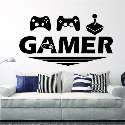 Gamer Console Joystick Wall Sticker Boy Bedroom Video Game Room Decor Home Decal C5043