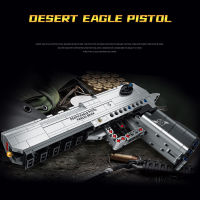 High-tech 360pcs Ideas Military Model Building Blocks Desert Eagle Bricks Assembly Boys Toys for Boys Birthday Gift