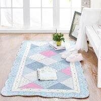 Hand Patchwork Cotton Carpet for Living Room Large Quilted Anti Slip Floor Mat Bedroom Decor Rugs Entrance Doormat Machine Wash