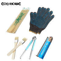 เครื่องมือ Q 5ชิ้น/ชุดเหล็กสเตนเลสไม้เสียบคลิปหนีบแปรงสัญลักษณ์แผ่นฟอยล์ดีบุกอุปกรณ์ตกแต่งแคมป์บาร์บีคิวภายนอกอาคาร