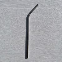 High borosilicate glass straw cup black color high temperature resistant straw stirrer juice 304 stainless steel straw