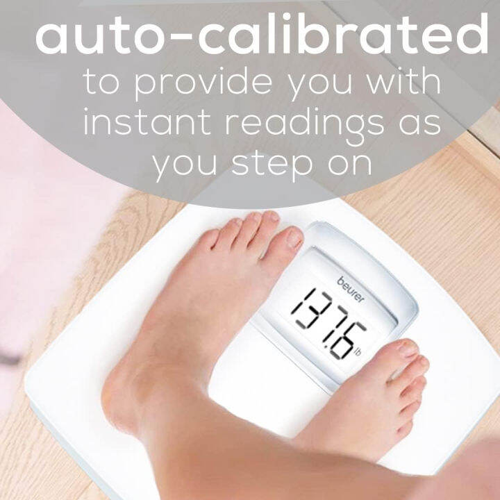 beurer-ps25-digital-bathroom-scale-for-body-weight-400lb-weight-capacity-auto-calibrate-xl-backlit-display-glass-weight-scale-precise-and-accurate-digital-scale-body-scale-standard-scale