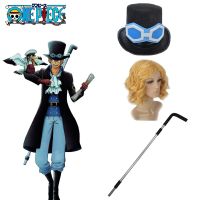 Anime One Piece Sabo Cosplay Magic Stick Wand Staves Hat Wig Halloween Carnaval Party Accessorie Prop