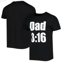 2023 NEW Steve Austin Dad 3:16 Printed T-shirt, Black, Suitable for Men fashion