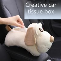 Universal Car Tissue Box Napkin Holder Car Armrest Box Cute Auto Drawer Box Vehicle-Mounted Tissue Holder Car Interior