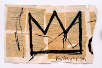 Basquiat ผ้าใบยืดอักษรมงกุฎหรือกระดาษพิมพ์ราชา1ชิ้นกรอบด้านในหรือไร้กรอบ