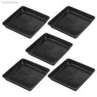 ☫☬ 5 Pcs Flowerpot Base Tray Planter Saucer Trays Square Outdoor Rugs Plastic Round Dish Stand Pots