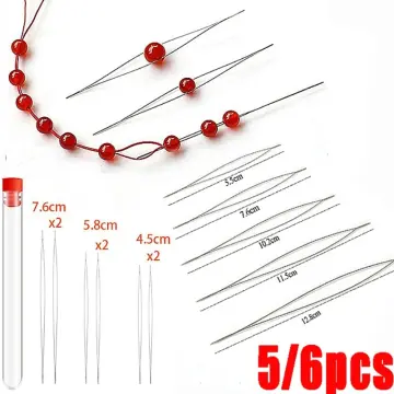 5Pcs/Lot Beading Needles Pins Open Curved Needle for Beads Bracelet DIY  Jewelry Making Tools Handmade Beaded Threading Pins