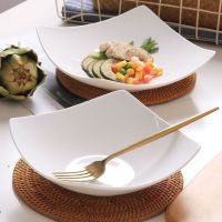 Nordic ins creative household food dish contracted wind your white net HongSi Angle plate cold dish soup bowl newborn salad bowl