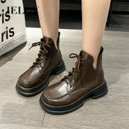 IELGY Size 35-42 Korean style soft leather Martin boots for women