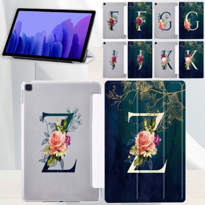 Adjustable Tablet Case for Samsung Galaxy Tab A7 Lite/A8 10.5/A 10.1 T510 T515/A7 10.4 T500 Letter Pattern Tri-fold Cover Cases