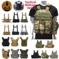 Camouflage Airsoft Equipment Tactical Vests Military Body Armor Padded Vest Tactical Cest Plate Carrier Chest Rig Molle Vest