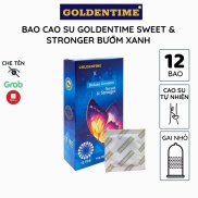 Bao cao su Goldentime Sweet & Stronger gai bướm xanh hộp 12 chiếc tăng