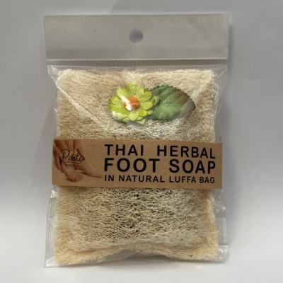 Pinto Natural Herbal Foot Soap In Luffa Bag สบู่ขัดเท้าสมุนไพรในซองบวบ