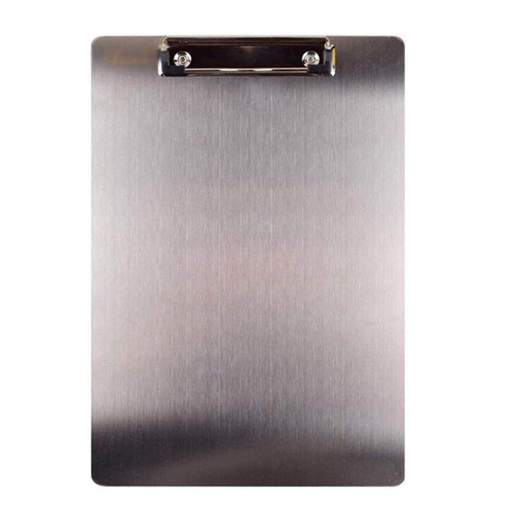 Metal Clipboard Folder A4 Stainless Steel Clip Board Bill Storage