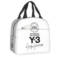 ♂❆ Custom Y3 Yohji Yamamoto Lunch Bag Men Women Thermal Cooler Insulated Lunch Box for Children School Work Picnic Food Tote Bags