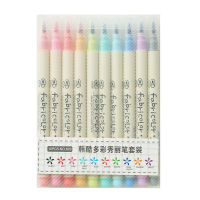 10สีชุดแปรงชุดปากกา Fabricolor ปากกามาร์กเกอร์ปลายนุ่มสี Brushpen การประดิษฐ์ตัวอักษร Finecolour แปรงรู้สึกศิลปะเครื่องหมาย