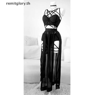 【Candy style】 【remitglory】ชุดคลุมชุดว่ายน้ํา ผ้าซิ่น ผ้าชีฟอง สไตล์โกธิค สําหรับผู้หญิง