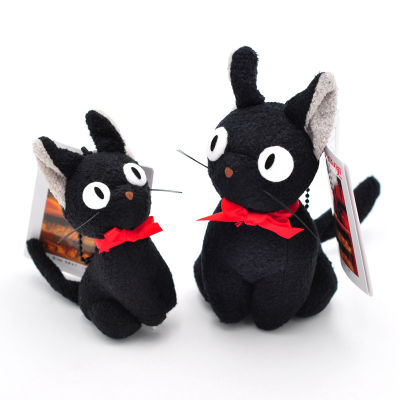 Studio Ghibli Hayao Miyazaki Kikis Delivery Service Black JiJi Plush Toy Cute Mini Black Cat Kiki Stuffed Toy Keychain Pendant