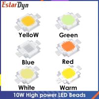 ลูกปัดนำพลังงานสูง10W LED แบบบูรณาการ10W สีขาว/สีฟ้า/สีแดง/สีเขียว/สีเหลือง/สีอบอุ่นสีขาว600Ma 12.0V 800-1000LM 24 * 40Mil