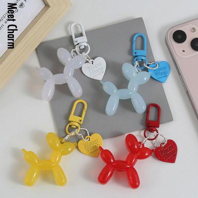 New Cute Jelly Balloon Dog Keychain Anime Figures Keychains Pendant Colorful Cartoon Dog Phone Chain Toys Gifts For Kids Key Chains
