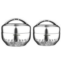 AILIJIN Stainless Steel Double Layer Round Bento Box Thermos for Adult