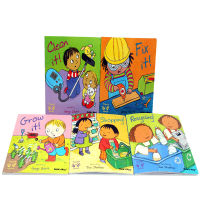 English original picture book helping hands Series 5 volumes co sale clean it clean grow it grow fix it repair shopping recycling environmental protection childs play