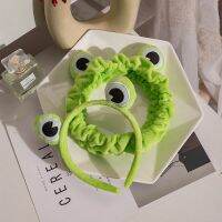 【YF】 Funny Frog Makeup Headband Wide-brimmed Elastic Hairbands Cute Girls Hair Bands Women Accessories Hairband