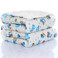 【CW】■♤  Kids Muslin Cotton Sleeping Blanket 110x110cm Absorption 6 Layers Baby Breathable