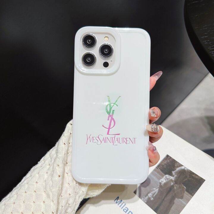 ใหม่-เคสโทรศัพท์มือถือ-กันกระแทก-ลายแบรนด์แฟชั่น-หรูหรา-สีขาว-สําหรับ-iphone-14-pro-max-13-pro-14-pro-11-12-13-pro-max-12-pro-max