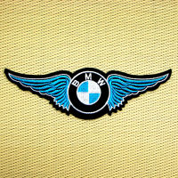 อาร์ม ตัวรีด อาร์มติดเสื้อ ลาย ตรา ยี่ห้อ รถยนต์ BMW Patch บีเอ็มดับเบิลยู  บีเอ็มดับบลิว สำหรับตกแต่งเสื้อผ้า