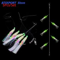 【hot】■☼ 5Pcs/Set Fishing Carbon Mackerel Feathers Bass Cod Treble Bait Wire 9g