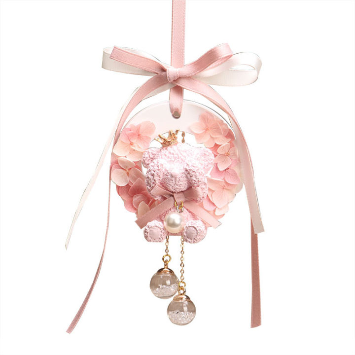 creative-female-car-perfume-pendant-preserved-fresh-flower-teddy-bear-car-cute-high-end-fragrant-stone-gift