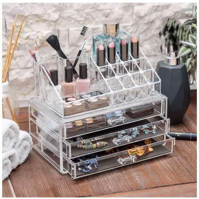 Acrylic Jewelry & Cosmetic Storage Display Box With 3 Drawer | Lazada PH