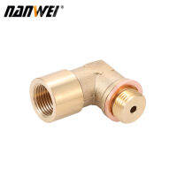 NANWEI 90 ° มุม Lambda O2 Oxygen Sensor Extender Spacer สำหรับ Decat ไฮโดรเจนทองเหลือง M18x1.5