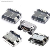 ✲ 100pcs 5pin DIP Type B SMT Micro USB Connectors Female Flat Port Jack Tail Sockect Plug Terminals For Samsung Huawei