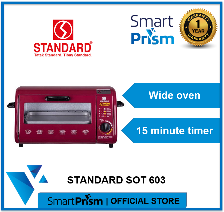 Standard Oven Toaster SOT 603 Wide Oven with 15 minute timer Smart