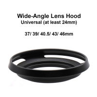 37/39/40.5/43/46 มม.สกรูโลหะ-Vented Lens Hood สำหรับเลนส์มุมกว้าง (อย่างน้อย 24 มม.) Universal Black อุปกรณ์เสริมการถ่ายภาพ--hang yu trade