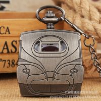 ❀❀ New spot wholesale gun black Iron Man pocket watch men and women student gift quartz a generation