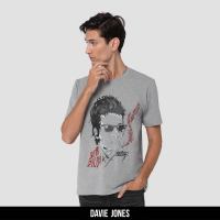 DAVIE JONES เสื้อยืด พิมพ์ลาย ทรง Regular Fit WA0160TD Graphic print T-shirt in gray