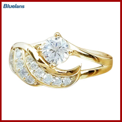 Bluelans®วิกนางฟ้าแฟชั่นเครื่องประดับพลอยเทียมแหวนแต่งงานแหวนของขวัญเครื่องประดับสำหรับผู้หญิง